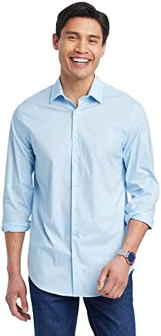 Goodfellow & Co Men's Standard Fit Performance Dress Long Sleeve Button-Down Shirt -