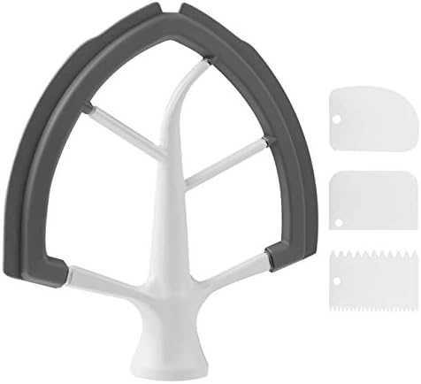 6 QT Flex Edge Beater Attachment for KitchenAid Bowl-Lift Stand Mixer, Flat Edge Beater for 6 Quart with Silicone Edges