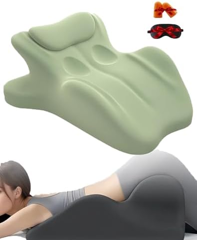 Chiro Monk Couple Pillow - 27° Angle Perfect Position, Enhance Experience, Multi-Functional Chiro Monk Ergonomic Posture Seat for Spinal, Chiromonk Sweet Spot Pillow Ideal for Sitting & Lying (Green)