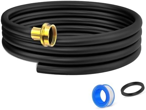 12FT Dehumidifier Drain Hose with 3/4 Inch FHT Connector, Featuring Rust-Resistant Brass Fittings for Leak-Proof Connection, Perfectly Compatible with Most Dehumidifier Brands(7 Length Options)