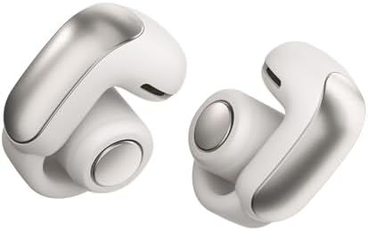 NEW Bose Ultra Open Earbuds with Immersive Audio, Open Ear Wireless Clip on Earbuds for Comfort, OpenAudio for Awareness, Up to 48 Hours of Battery Life, White Smoke (Renewed)