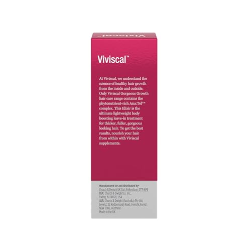 Viviscal Gorgeous Growth Densifying Leave-in Elixir for Thicker, Fuller Hair | Ana:Tel Proprietary Complex with Keratin, Biotin, Zinc | 1.7 Ounce