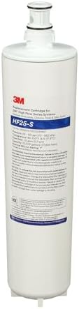 3M HF25-S High Flow Series 3M Genuine Replacement Filter Cartridge for ICE125-S Water Filter System, Reduces Chlorine, Taste and Odor, Scale, and Particulate 1 Micron, 1.5 gpm, 5615203