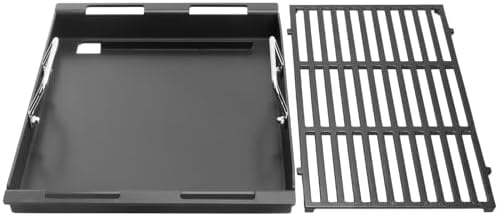 Weber Genesis II 300 Series Grill Griddle Inserts & Grate - Flat Top for GS4 Genesis ii E-310/315/325/330/335 S-310/335, Replaces 6788 Full-Size Griddle