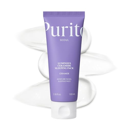 Luminous Ceramide Sleeping Pack – Overnight Recovery Cream with 3,000ppm Ceramide, Cica Complex to Calm Irritation & Redness, and Long-Lasting Hydration for Sensitive Skin, 100ml / 3.38 fl.oz