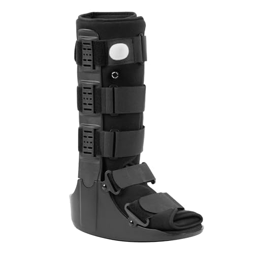Air Walking Boot, Tall Fracture Boot, Air CAM Walker Fits Left or Right Foot, Protection for Broken Foot Sprained Ankle Fracture Recovery (Large)