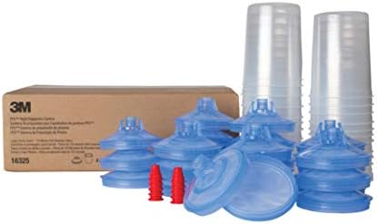 3M PPS (Original Series) Paint Spray Gun Cup Lids and Liners Kit, 16325, Large, 28 oz, 125-Micron Filter, Use w/ Paint Gun for Cars, Furniture, Home, 25 Disposable Lids and Liners, 10 Sealing Plugs
