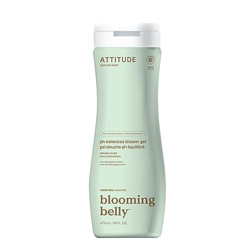 ATTITUDE Pregnancy pH-Balanced Body Wash, EWG Verified, Dermatologically Tested, Plant and Mineral-Based, Vegan Maternity Products, Argan Leaf Extract, 16 Fl Oz