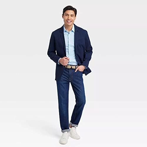 Goodfellow & Co Men's Standard Fit Performance Dress Long Sleeve Button-Down Shirt -