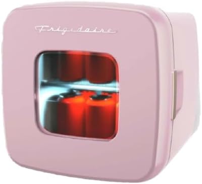 frigidaire Frigidaire Retro 12 Can Mini Beverage/Skincare Cooler Pink EFMIS351-PINK_Q (Renewed)
