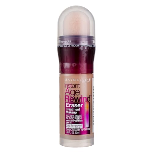 Maybelline New York Instant Age Rewind Eraser Treatment Makeup, Creamy Natural [200] 0.68 oz (Pack of 9)