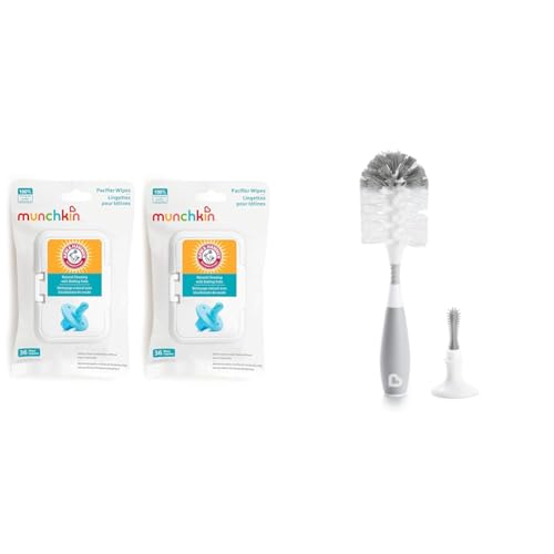 Munchkin® Arm & Hammer Pacifier Wipes 72 Count & BristleTM Bottle Brush with Nipple Brush