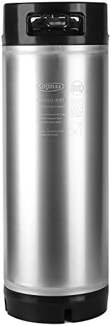 TMCRAFT New 5 Gallon Ball Lock Keg, Stainless Steel Beer Keg with Dual Rubber Handle for Home Brew