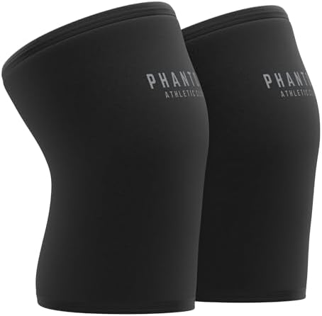 7mm Compression Knee Sleeves for Weightlifting Support, Powerlifting Strength, Heavy Squats, Cross Training, Gym Fitness, Sports – Strong Thick Neoprene Knee Braces for Men & Women (2 Pack, XXL)