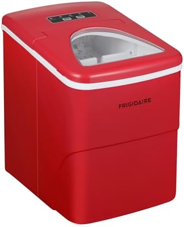 Frigidaire Compact Ice Maker, 26lb per Day, Red