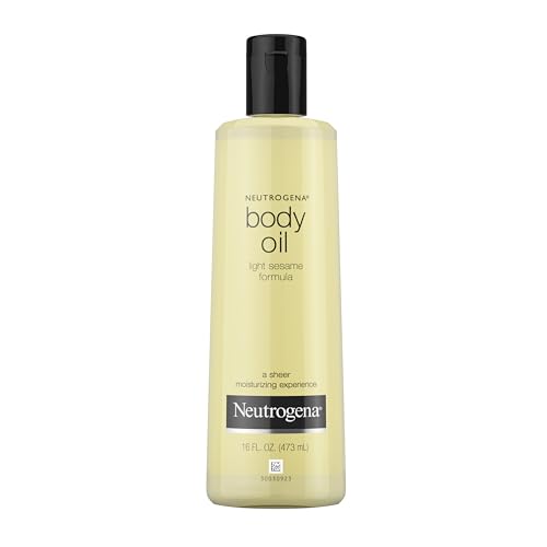 Neutrogena Lightweight Body Oil for Dry Skin, Sheer Body Moisturizer in Light Sesame Formula, 16 fl. oz