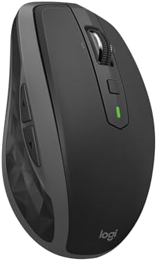 Logitech MX Anywhere 2S Bluetooth Edition Wireless Mouse - Use On Any Surface, Hyper-Fast Scrolling, Rechargeable, Control Up to 3 Apple Mac and Windows Computers and Laptops