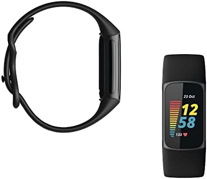 Fitbit Charge 5 Advanced Fitness Tracker with GPS, Heart Rate, Sleep & Health Tracker - Power Bundle with Adapter (Graphite Stainless Steel)