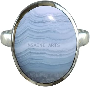 Solid 925 Sterling Silver Ring for Women & Men, Amethyst Ring Gemstone Unique Handcrafted Ring (US Size 5)