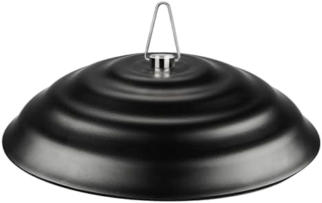 Kingsyard Heavy Duty Weather Protective Dome, All Metal, Weather Guard Cover for Hanging Bird Feeders, Rust Proof & Easy to Clean, Black