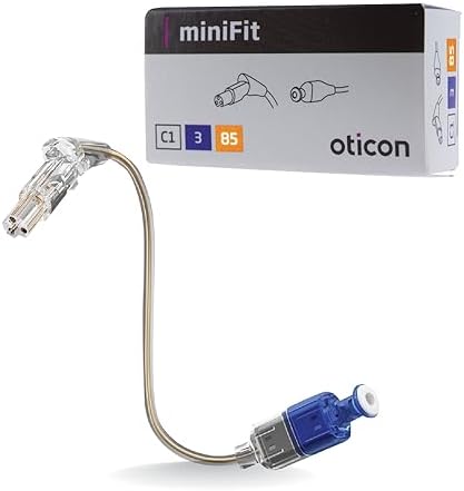 Wire for Oticon Hearing Aids, Genuine OEM MiniFit Speakers&Receivers Unit - Type 85, Size 3, Side Left(Blue) - Compatible with Oticon, Bernafon, Sonic, and Philips Hearing Aid Supplies -1 PCS