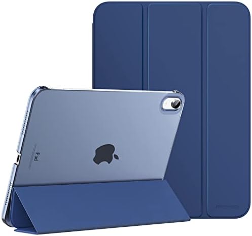 MoKo Case for iPad (A16) 11th Generation 11 Inch 2025, iPad 10th Generation 10.9 inch 2022, Slim Stand Protective Cover with Hard PC Translucent Back Shell Cover, Support Touch ID, Navy Blue