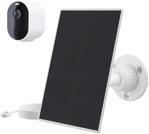 6V Solar Panel Charger for Arlo Pro Go 2/ Pro 2/ Pro 3/5S 2K/Pro 4/Ultra 2/Ultra Spotlight, for Arlo Cameras Solar Panels,Weatherproof Wall Mount Replacement VMA5600, 13FT Power Charging Cable