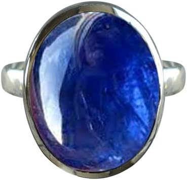 Solid 925 Sterling Silver Ring for Women & Men, Amethyst Ring Gemstone Unique Handcrafted Ring (US Size 5)