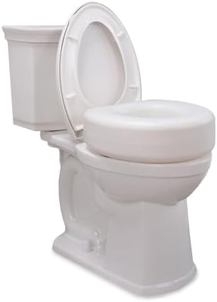 770-610 4 Inch Portable Raised Toilet Seat Riser, Elevated Toilet Seat for Seniors