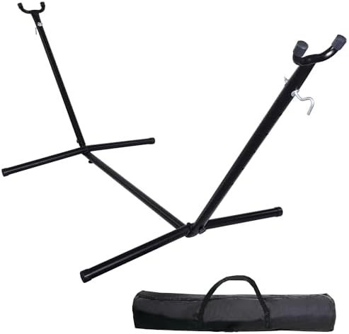Hammock Stand, Heavy Duty Adjustable Steel Hammock, 9-Foot, 450-Pound Capacity, Weather Resistant, Easy to Assemble