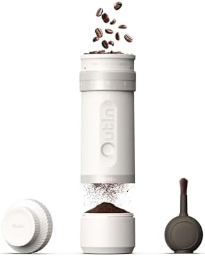 OutIn Fino Portable Electric Coffee Grinder,Adjustable Coffee Bean Grinder with 28 Precise Grind Setting,One-Button Burr Coffee Grinder with Fast‑Charge Battery, Auto‑Stop & Clog‑Protection