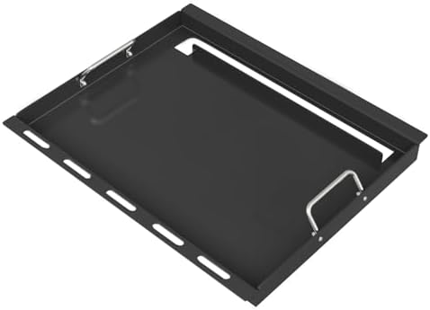 6787 Full Size Griddle with Handles for Weber Spirit I & II 300 Series, Flat Top Grill Insert Replacement for Weber GS4 Spirit 2 Grill Parts E310 E320 S310 S320, Non-stick Carbon Steel, Black