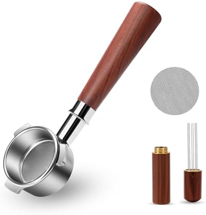 54mm Bottomless Portafilter, 3 Ears Espresso Portafilter, Compatible with 54mm Breville Sage Barista Espresso Machine, Puck Screen and Distribution Tool Included, Espresso Accessories Kit