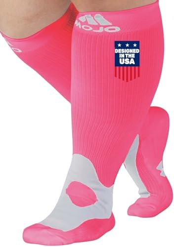 Mojo Unisex Medical Compression Socks 20-30mmHg – Knee High for Pain & Swelling, A601