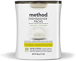 Method Dishwasher Detergent Packs, Lemon Mint, 30 count