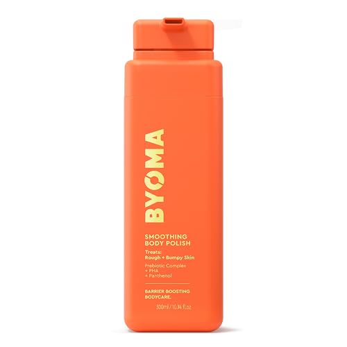 BYOMA Smoothing Body Polish - For Breakouts & Textured Skin - Exfoliating Body Scrub with PHA & Panthenol - Restores Skin Barrier & Soothes Inflammation - 10.14 fl oz