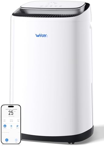 Dehumidifier for Basement, 4500 Sq. Ft.,Max 80 Pints, 8L Water Tank with Drain Hose, App-Controlled Smart Humidity Control, Quiet, Auto Shutoff, Ideal for Bedrooms and Bathrooms