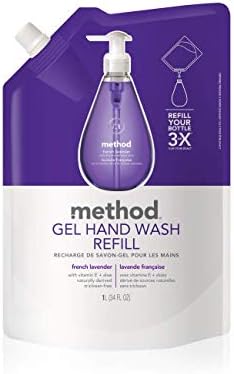 Method Gel Hand Soap Refill, French Lavender, 34 Ounce (Pack 6)