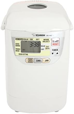 Zojirushi BB-HAC10 Home Bakery 1-Pound-Loaf Programmable Mini Breadmaker, White