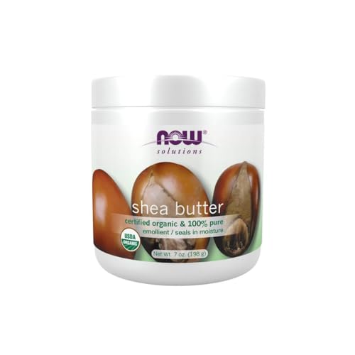 NOW Foods Solutions, Certified Organic Shea Butter, Moisturizer For Rough And Dry Skin, 7-Ounce