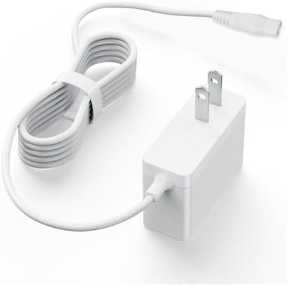 Charger Compatible with Philips Epilator Wet & Dry Series 8000 BRE700/04 BRE720/14 BRE740/14 Shaver and Trimmer for Women Replacement Power Adapter 15V Charging Cord Cable White