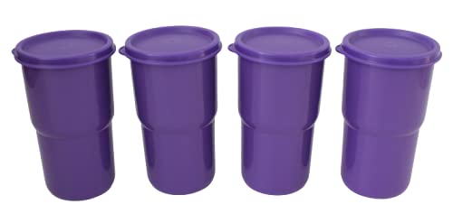 New Tupperware NewTupperware Tabletop Stacking Tumbler 12oz 350ml Set of 4 Grape Fizz Purple