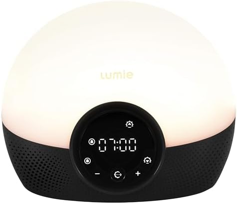 Lumie Bodyclock Glow 150 - Sunrise & Sunset Alarm Clock - Bedside Lamp with Custom Light Duration - Wake-Up, Night & Reading Light - Warm LEDs