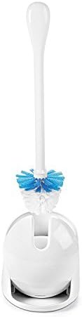 OXO Good Grips Compact Toilet Brush & Canister, White, 6" x 4-3/4" x 17-1/4" h