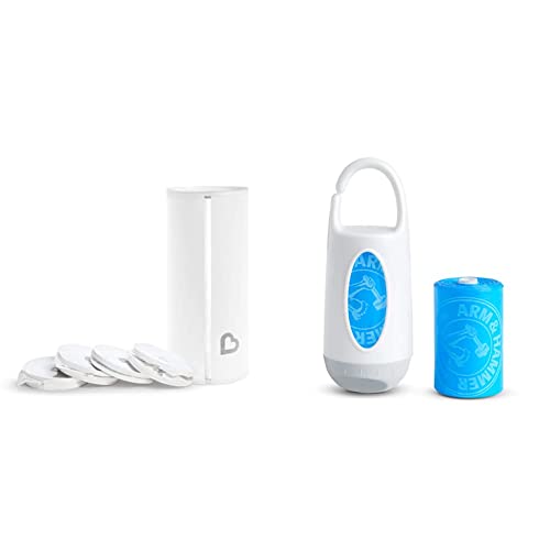 Munchkin® Toss™ Portable Disposable Diaper Pail, 5 Pack and Diaper Bag Dispenser