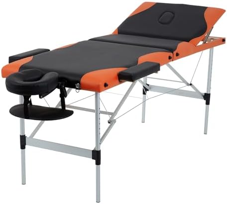 PayLessHere Aluminium Massage Bed Portable Massage Table 28 inche Wide Lash Bed 3 Folding Heigh Adjustable Spa Table with Non-Woven Bag for Spa Footmassage Facial CareSpa Tattoo