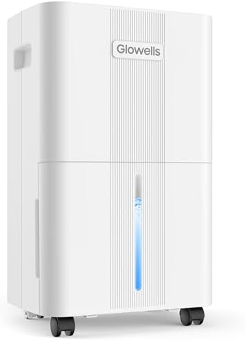 1500 Sq.ft Dehumidifiers for Home, Glowells 21 Pints Dehumidifier with Drain Hose for Basement, Smart Humidity Control Moisture Removal, 3 Operation Modes for RV, Bathroom, Bedroom