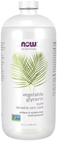 NOW Foods Solutions, Vegetable Glycerin, 100% Pure, Versatile Skin Care, Softening and Moisturizing, 32-Ounce