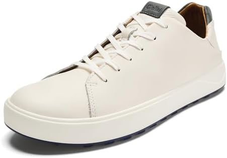 OLUKAI Wai'alae Men's Golf Shoes, Spikeless Golf Shoes, Supple Full-Grain Leather & Contoured Footbed, Waterproof & Stain-Resistant