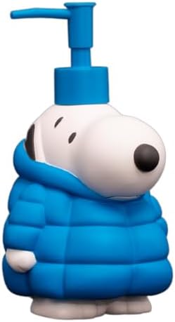 Peanuts Snoopy Puffer Coat Holiday Christmas Soap/Lotion/Hand Sanitizer Resin Pump Dispenser, 17.24 Ounces, (Officially Licensed Product) by Franco Collectibles